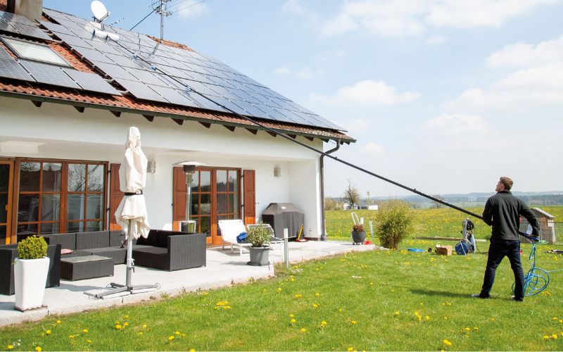 Solar panel cleaning equipment
